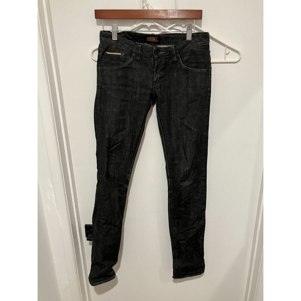 WESC Women's Straight Leg Jeans, Gray, Size 31 Waist